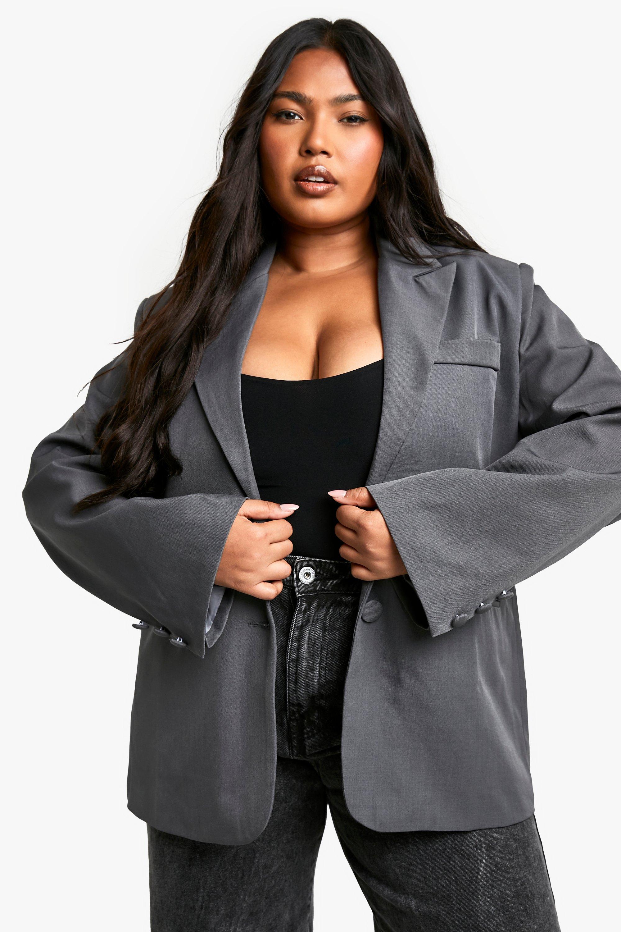 Oversized plus size blazer best sale